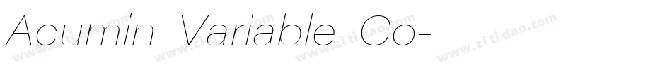Acumin Variable Co字体转换